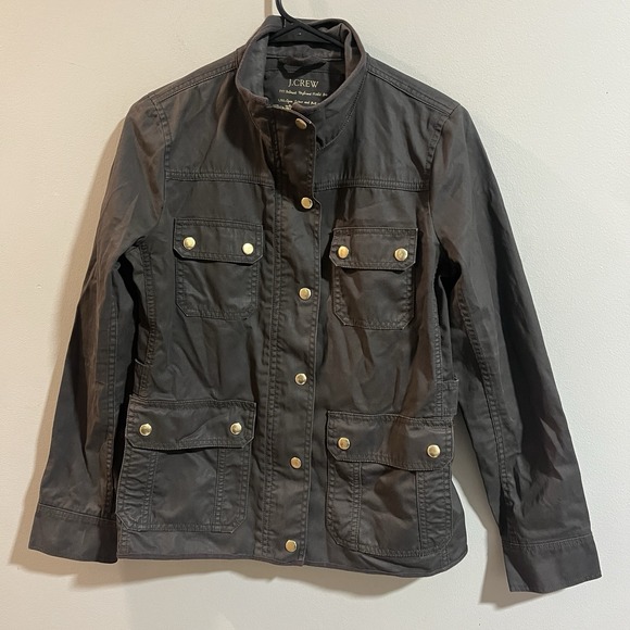 J.CREW Jackets & Blazers - J Crew Green Relaxed Boyfriend Field Jacket Adjustable Waist - Women's Small